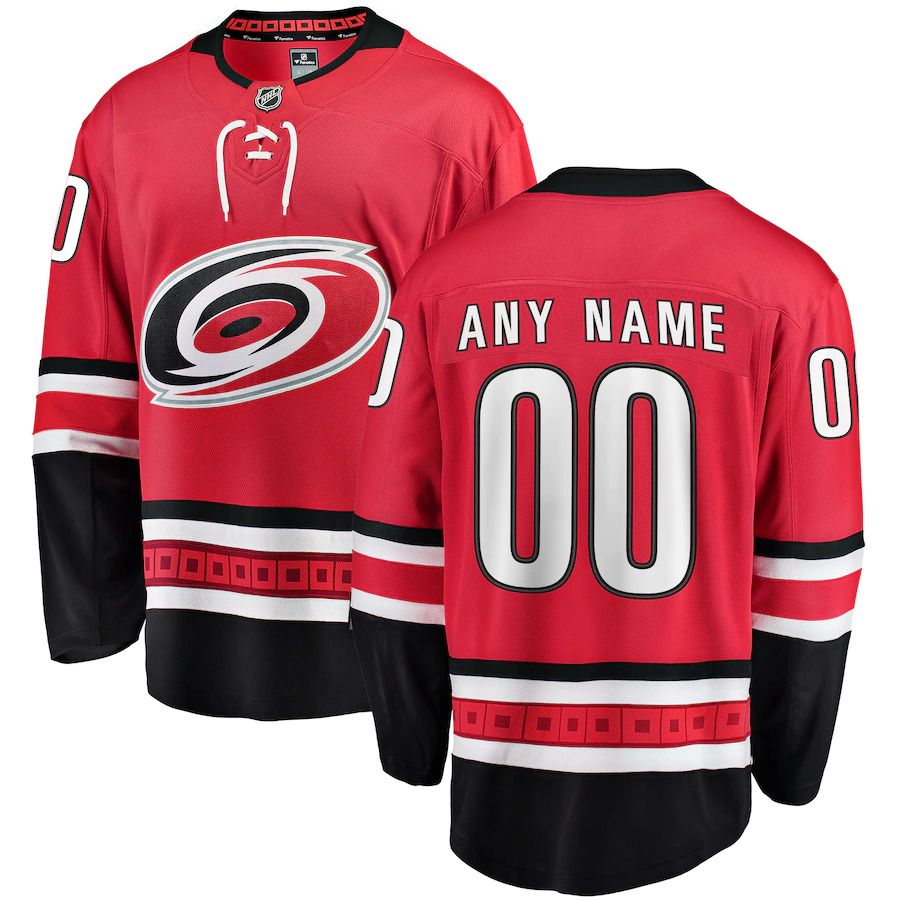 Men Carolina Hurricanes Fanatics Branded Red Home Breakaway Custom NHL Jersey->customized nhl jersey->Custom Jersey